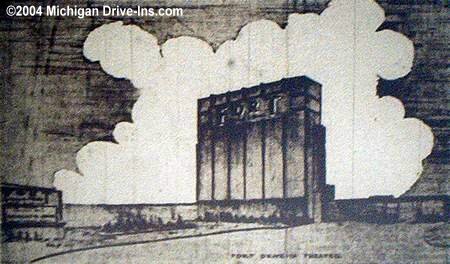 Fort George Drive-In Theatre - Fort Drive-In Illustration 1950